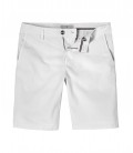 TEXAS - Bermuda chino uni slimfit blanc