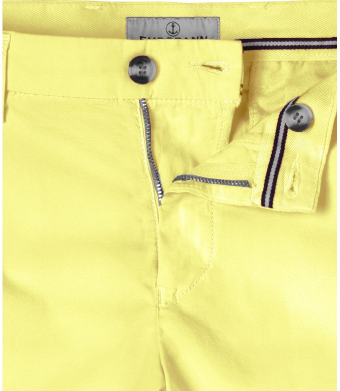 TEXAS - Bermuda chino slim uni, jaune