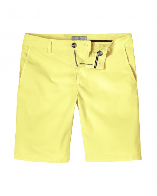 TEXAS - Bermuda chino slim uni, jaune