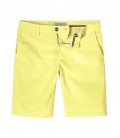 TEXAS - Yellow cotton slim-fit bermuda