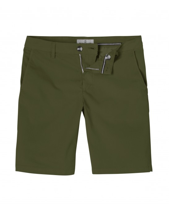 TEXAS - Bermuda chino slim uni, kaki