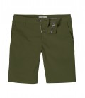 TEXAS - Bermuda chino uni slimfit kaki