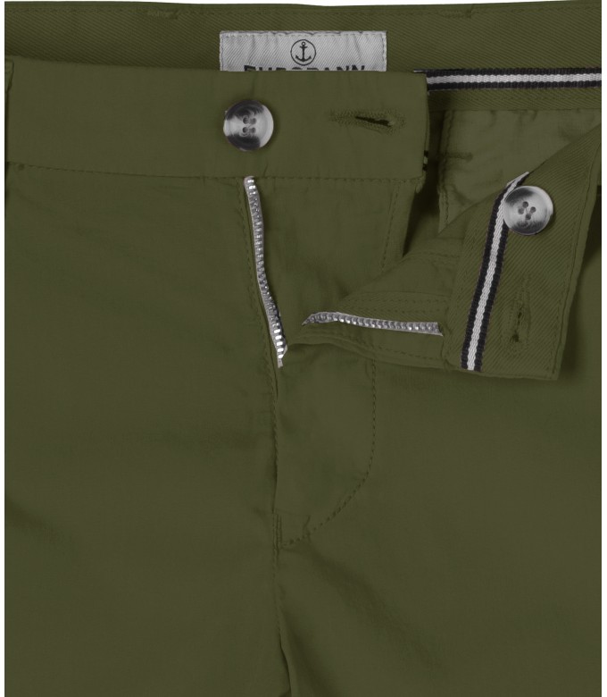 TEXAS - Khaki cotton slim-fit bermuda