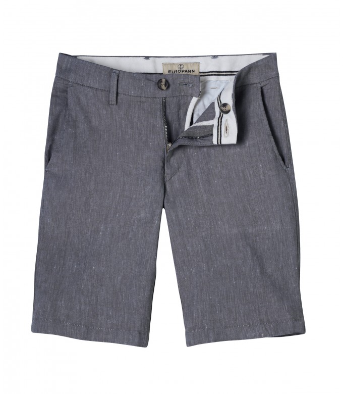 TURNER - Bermuda slim fit lin chiné, marine