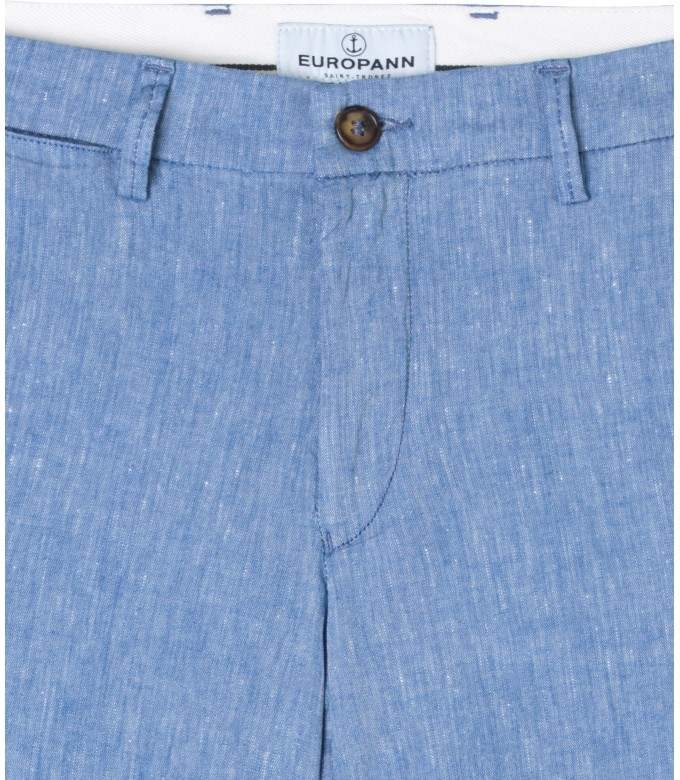 GORDON - Blue linen chino pant