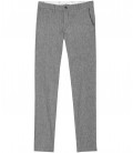 GORDON - Pantaloni di lino in acciaio