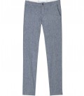 GORDON - Navy blue linen chino pant