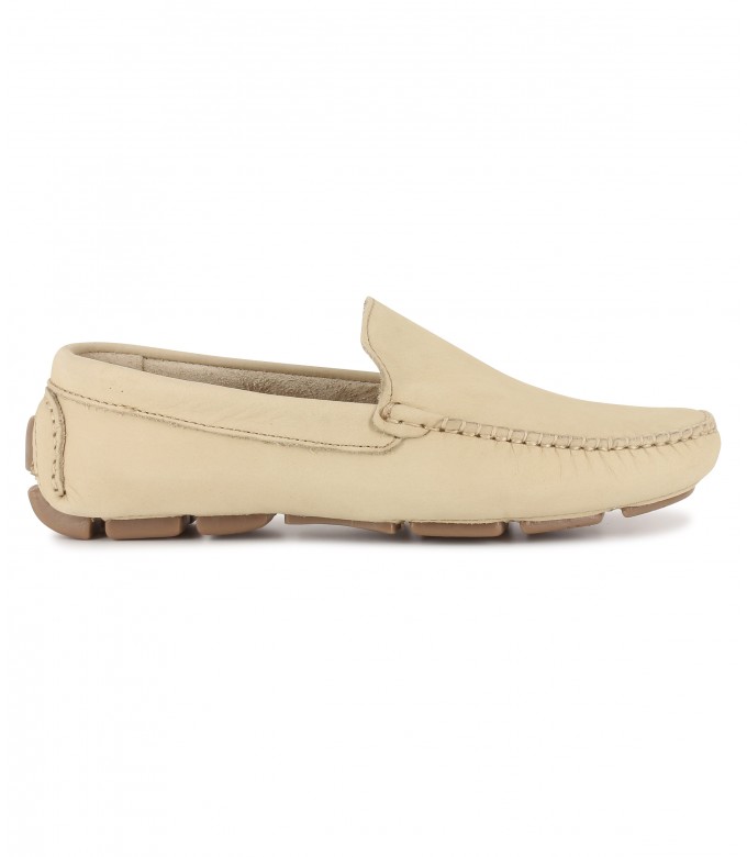 MONZA - Nubuck loafers, beige