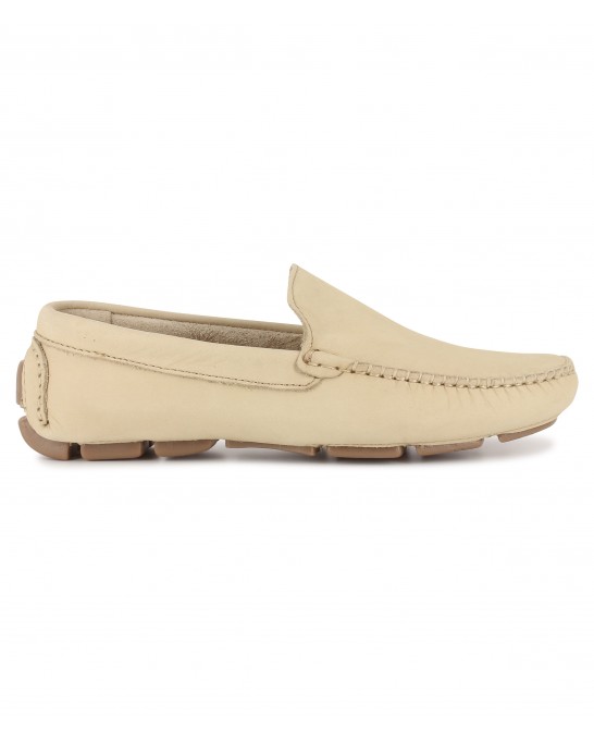 MONZA - Nubuck loafers, beige