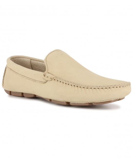 MONZA - Nubuck loafer, beige