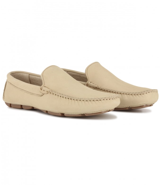 MONZA - Nubuck loafer, beige