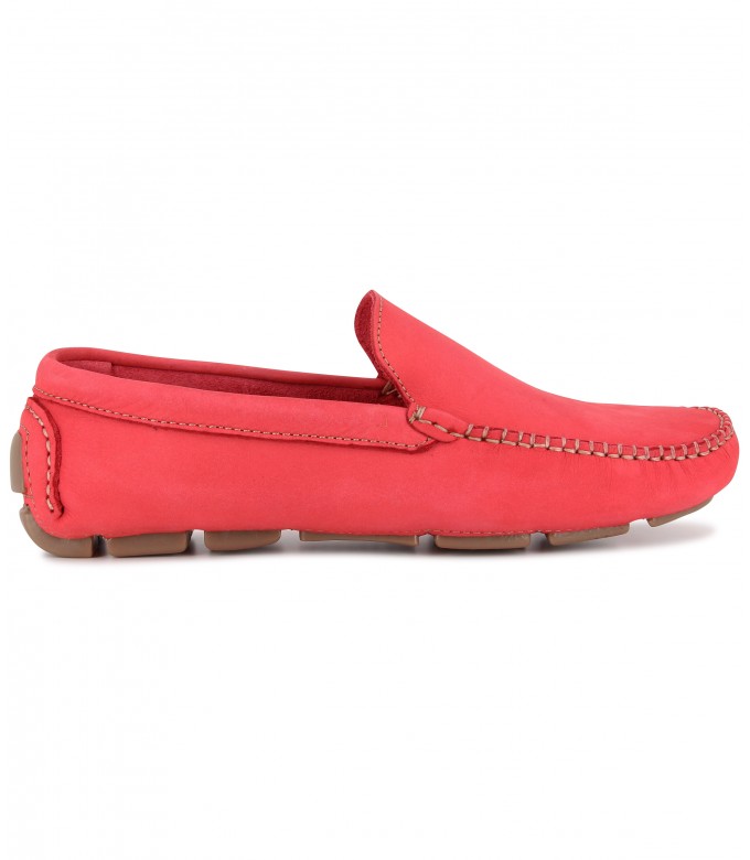 MONZA -  Nubuck loafers, red