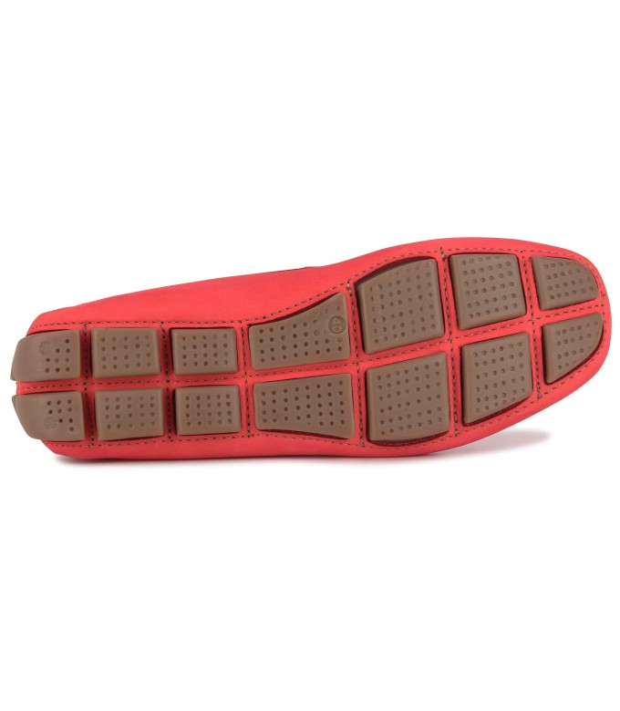 MONZA - Red nubuck loafers