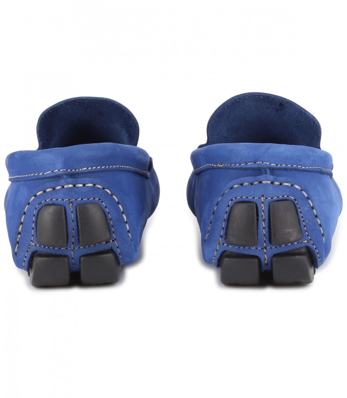 MONZA - Royal blue nubuck loafers