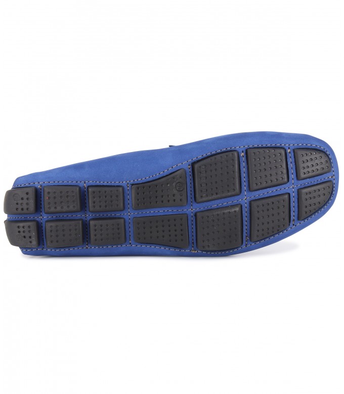 MONZA - Royal blue nubuck loafers