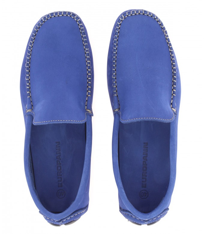 MONZA - Royal blue nubuck loafers