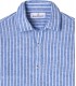 TENNIS - Camisa de lino de rayas azules de corte clásico