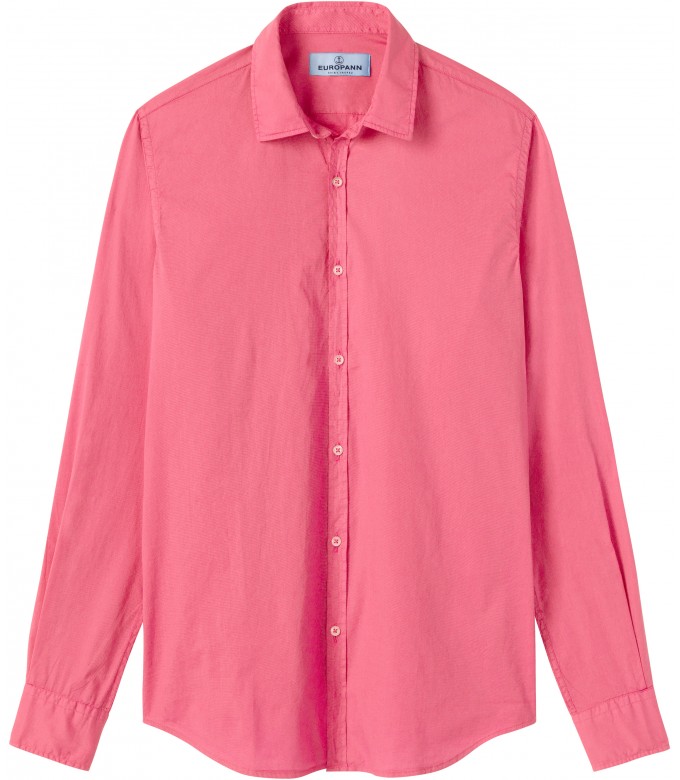 VARDY - Chemise en voile de coton unie décontractée, fushia