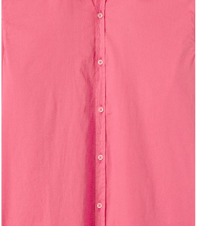 VARDY - Chemise en voile de coton unie décontractée, fushia