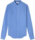 STAN - Camisa de linho azul-marinho
