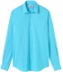 VARDY - Casual cotton-voile shirt, turquoise