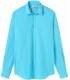 VARDY - Chemise en voile de coton unie décontractée, turquoise