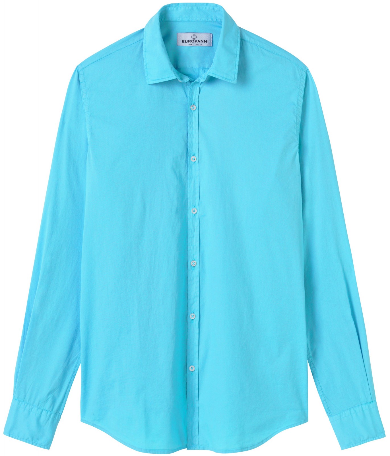 Plain turquoise blue color long sleeves ...