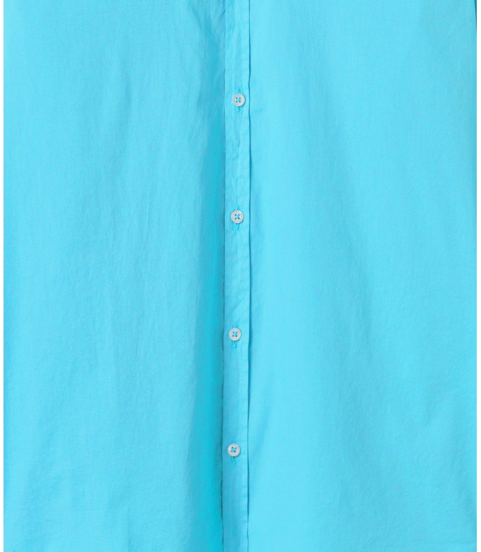 VARDY - Chemise en voile de coton unie décontractée, turquoise