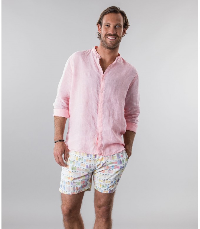 BORNEO- Short de bain imprimé pantone, pastel