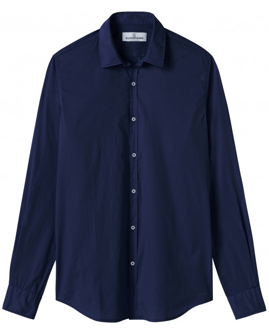 VARDY - Casual cotton-voile shirt, ink blue 