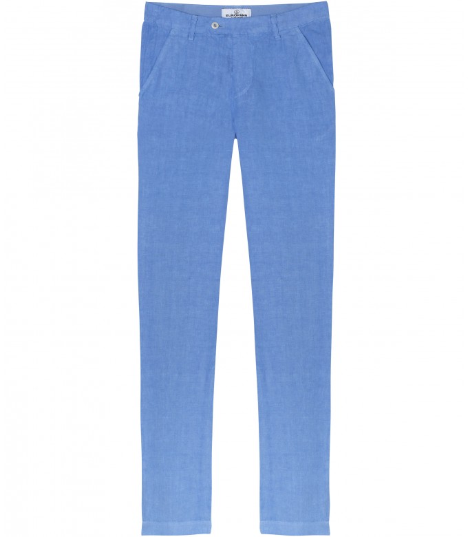 DYLAN - Casual linen pants, ocean blue