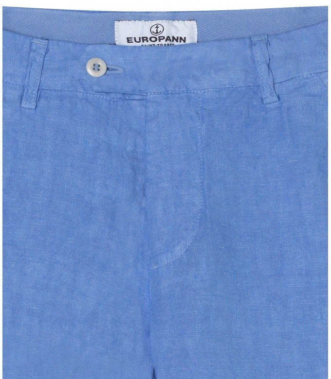 DYLAN - Pantalon en lin décontracté, océan