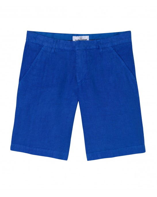 COLORADO - Casual linen bermudas, klein blue