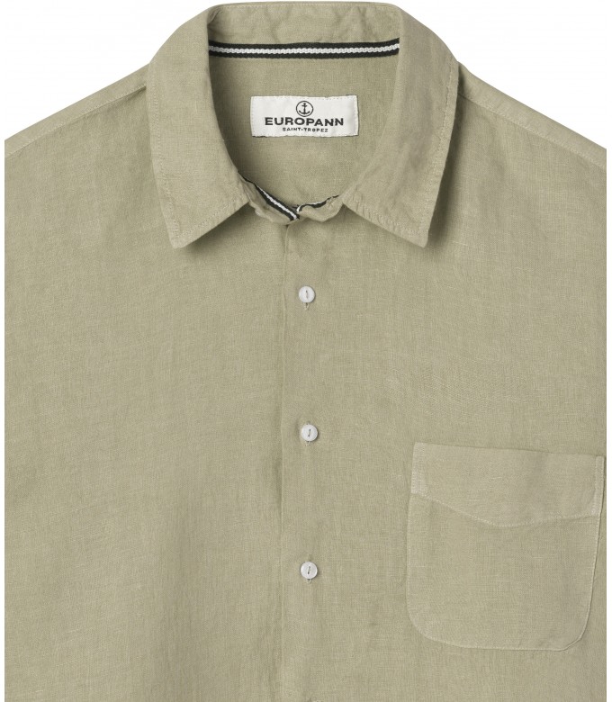 DIVA - Casual linen shirt, beige