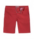 TEXAS - Bermuda chino uni slimfit rouge