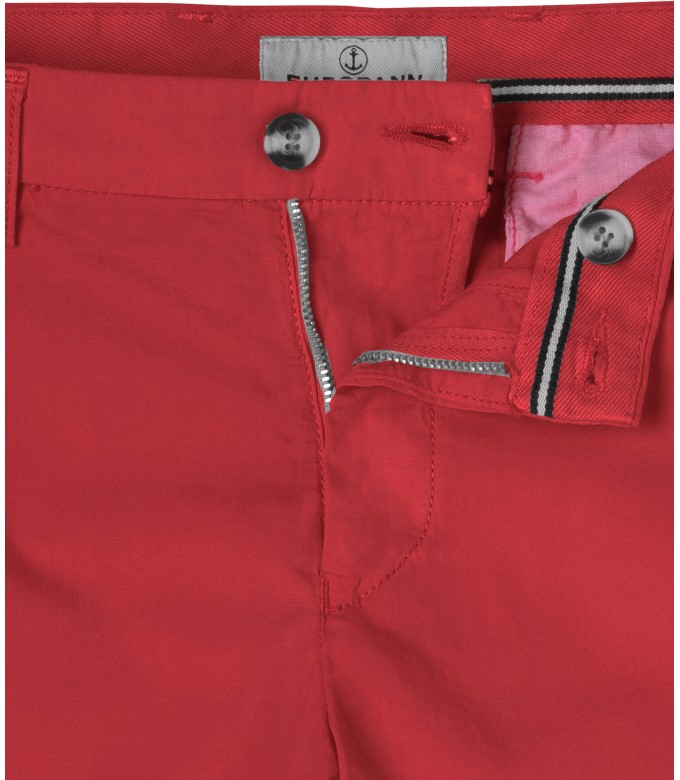 TEXAS - Red cotton slim-fit bermuda