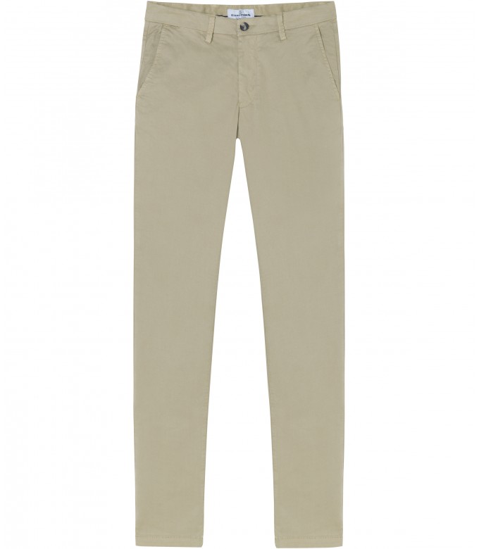 FLASH - Slim fit cotton chinos trousers, camel