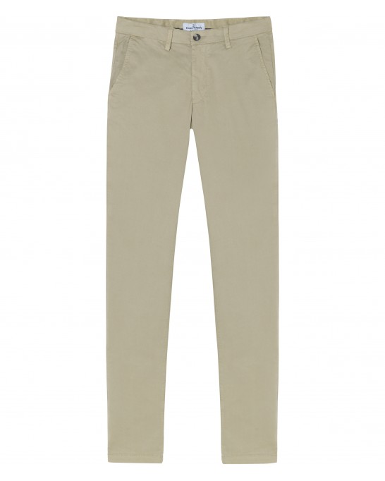 FLASH - Slim fit cotton chinos trousers, camel