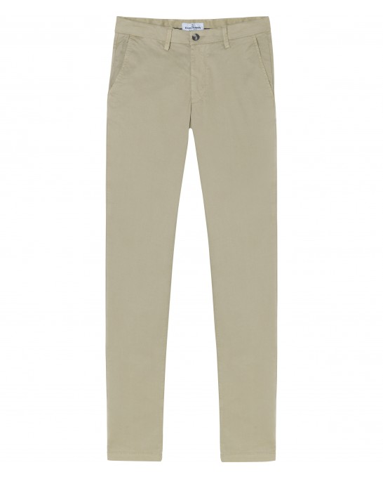 FLASH - Slim fit cotton chinos, camel