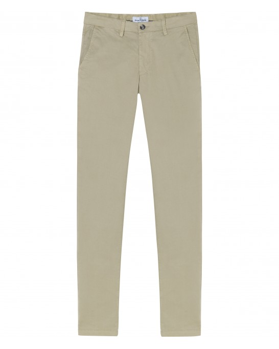 FLASH - Slim fit cotton chinos, camel