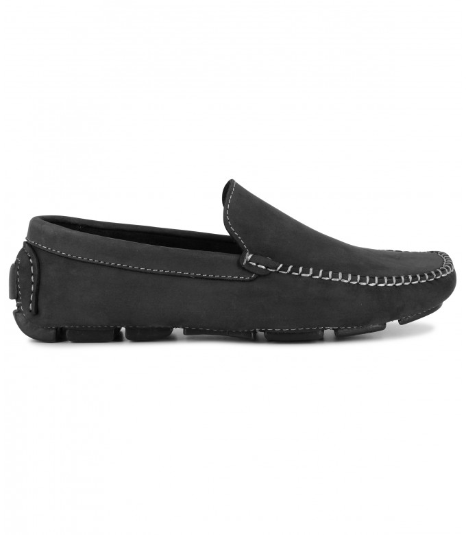 MONZA -  Nubuck loafers, black