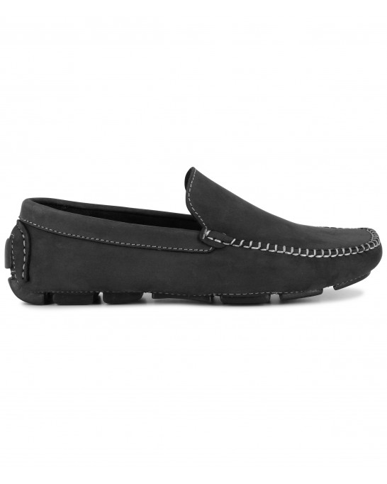 MONZA - Nubuck loafers, black