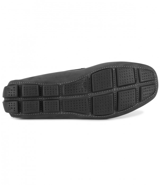 MONZA - Mocassin en nubuck, noir