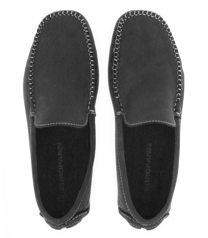 MONZA - Mocassin en nubuck, noir