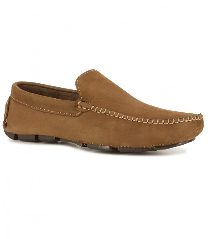 MONZA - Nubuck loafer, cognac