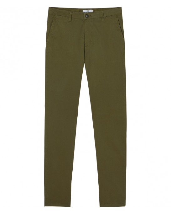 FLASH - Slim fit cotton chinos trousers, khaki