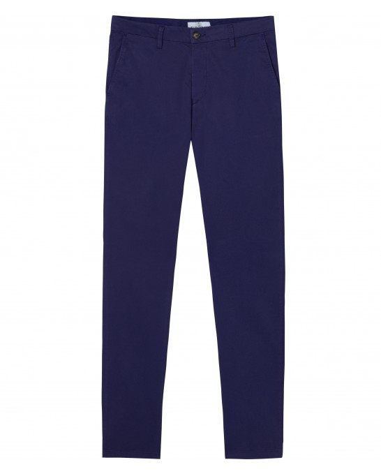 FLASH - Slim fit cotton chinos, ink blue