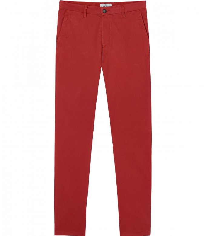 FLASH - Pantalon chino slim, rouge