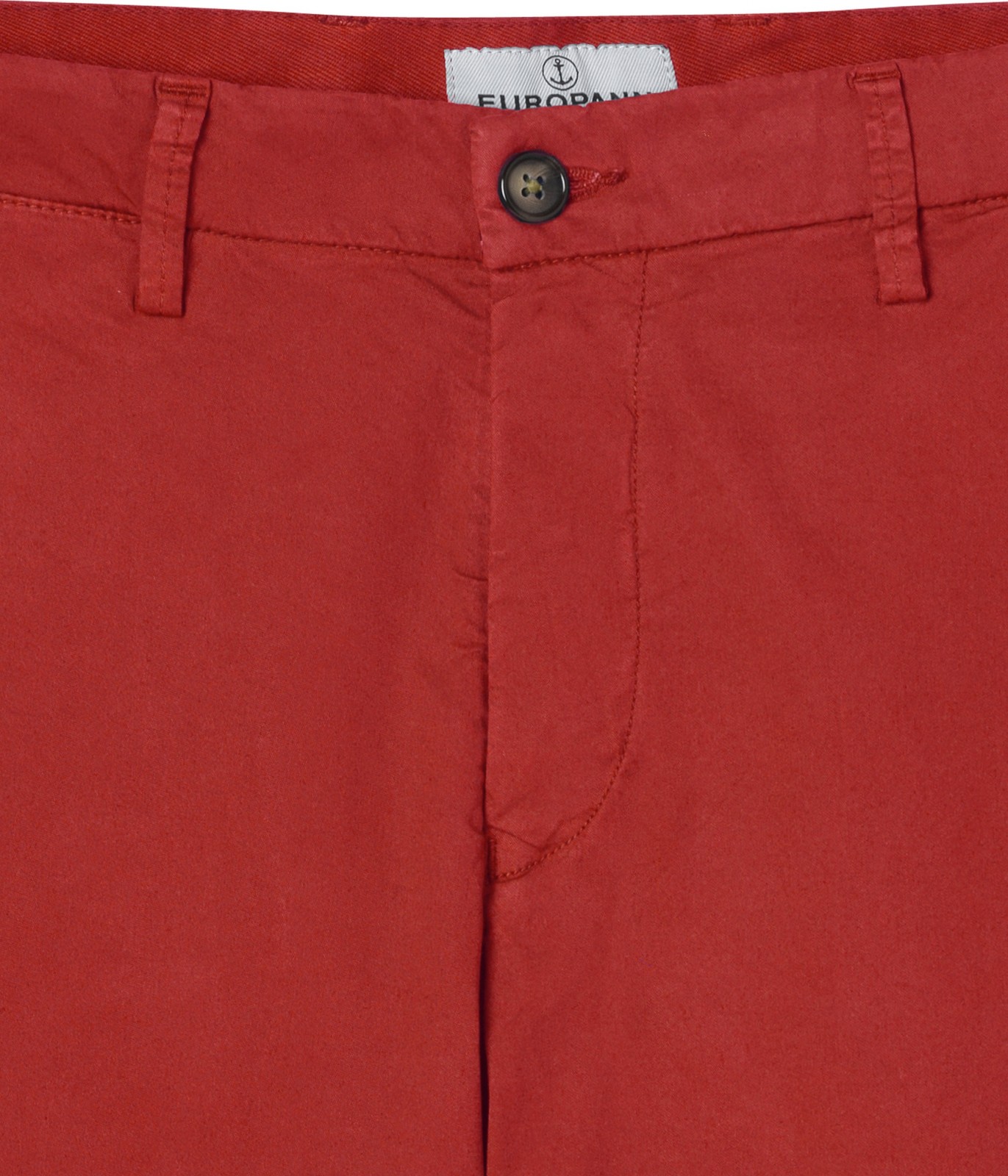 Prato Red Delave Stretch Cotton Chino - Custom Fit Pants