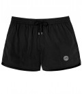 ABILIO - Short length black plain swim shorts